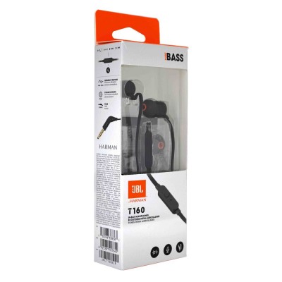 JBL T160 In-ear Handsfree με Βύσμα 3.5mm Μαύρο